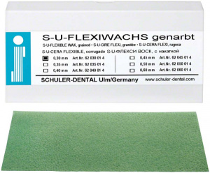Воск литьевой с накаткой(Зернистый) (S-U-FLEXIBLE-WAX) grained, 15 листов (150х75мм) Schuler-Dental